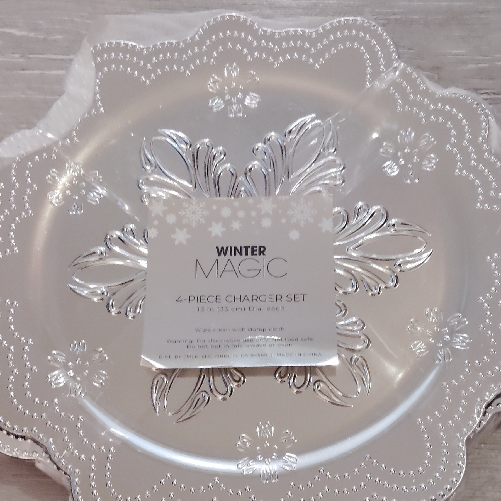 Silver Charger Plate Set